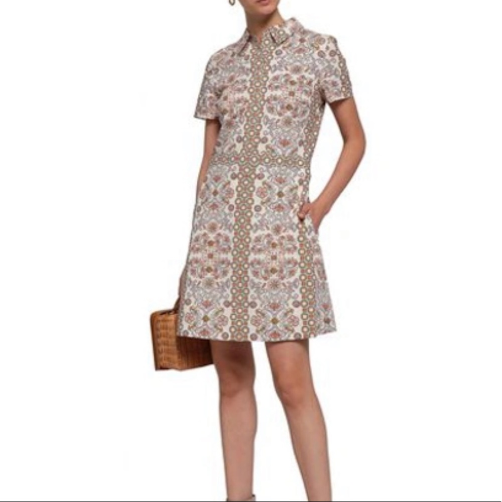 Tory Burch Short Sleeve Shirt Dress Size 2